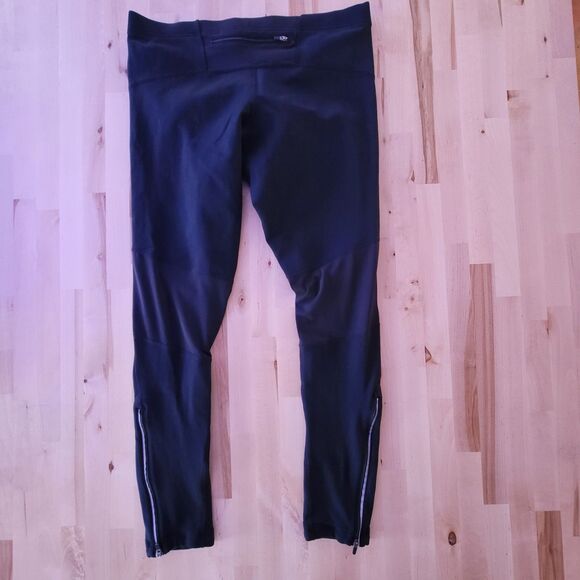 The North Face Mens Running Tights L Black VaporWick  Zipper Pocket Reflective - Picture 1 of 15
